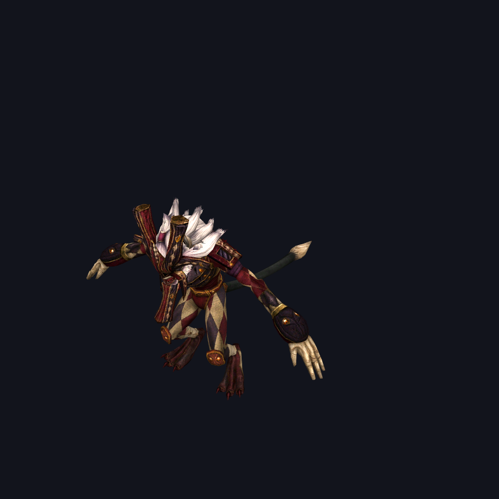 Rendered model of Kiki the Demented Jester